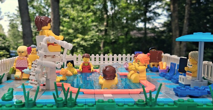 Cette piscine est trop petite pour tout ce beau monde